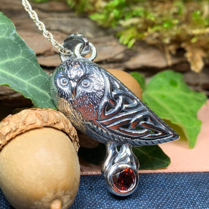 Minerva Celtic Owl Necklace
