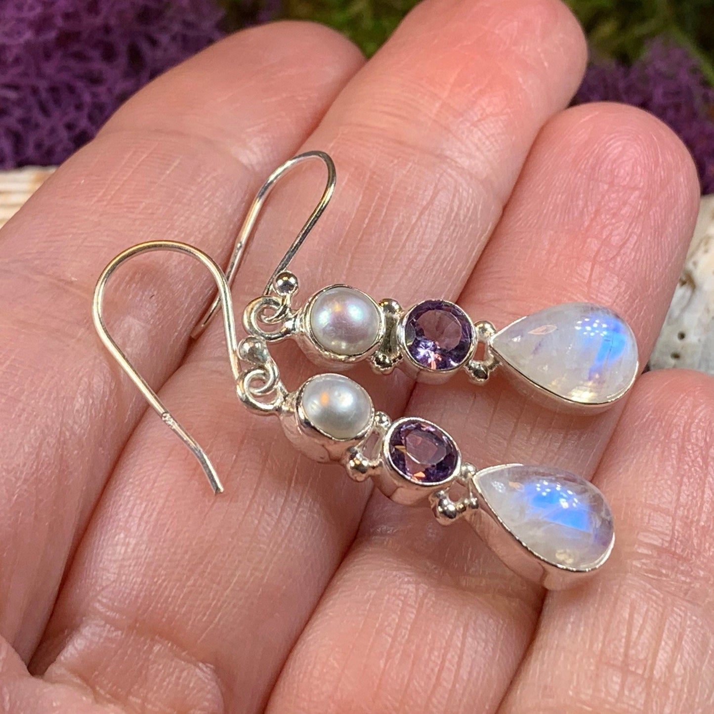 Ava Moonstone Earrings