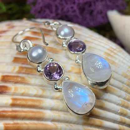 Ava Moonstone Earrings