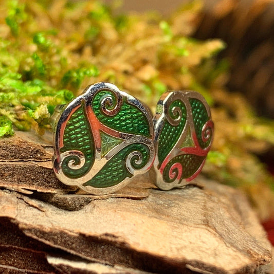 Celtic Spiral Stud Earrings