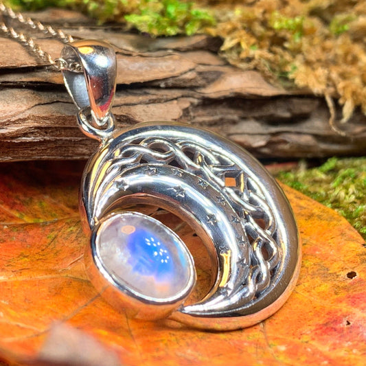 Dianthe Celtic Moon Necklace