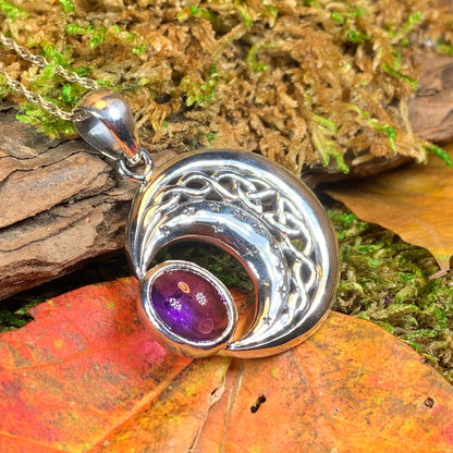 Dianthe Celtic Moon Necklace