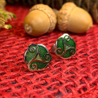 Celtic Spiral Stud Earrings