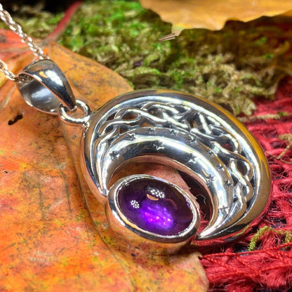 Dianthe Celtic Moon Necklace