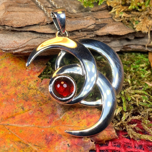 Moonshadow Triple Moon Necklace