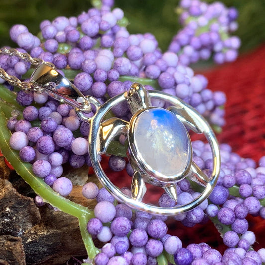 Moonstone Turtle Necklace