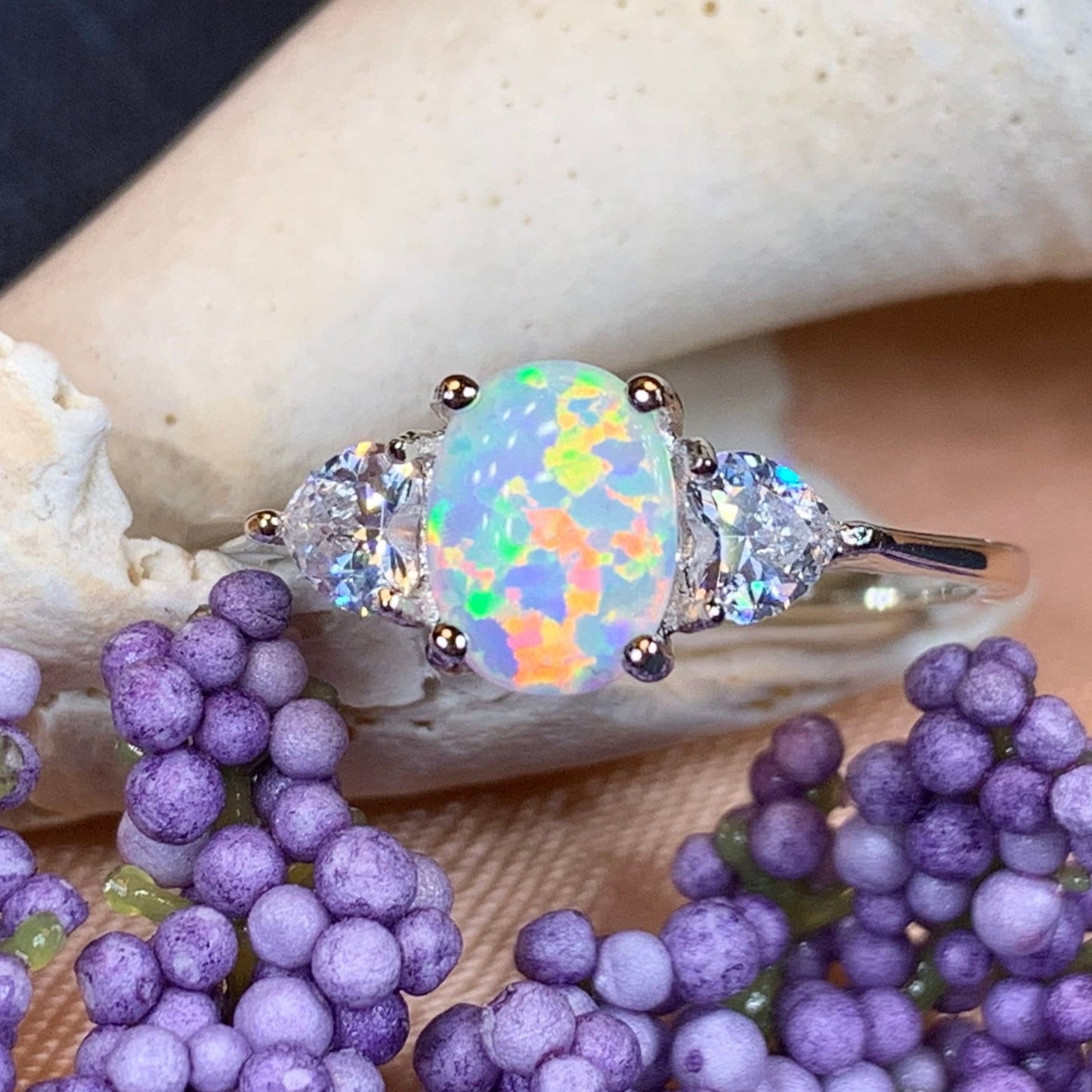 Enya Opal Celtic Ring