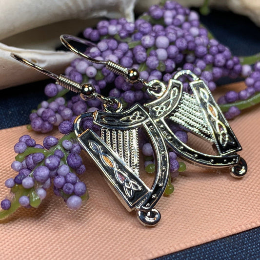 Celtic Harp Earrings