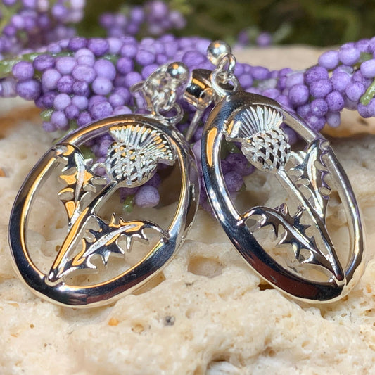 Realistic Scottish Thistle Earrings