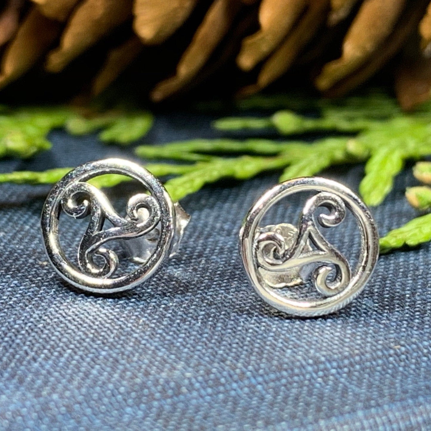 Celtic Spiral Stud Earrings