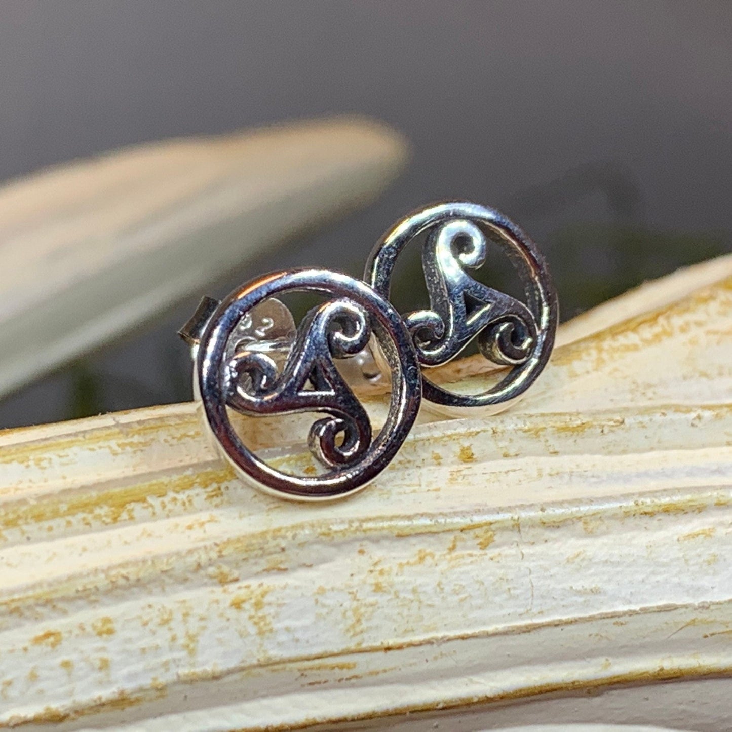 Celtic Spiral Stud Earrings