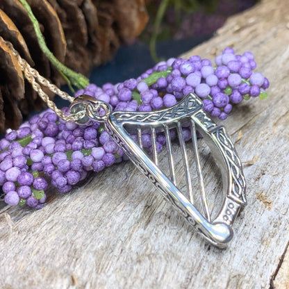 Torlogh Celtic Harp Necklace