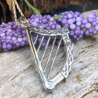 Torlogh Celtic Harp Necklace