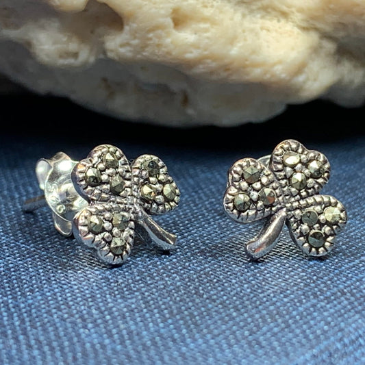 Marcasite Shamrock Earrings