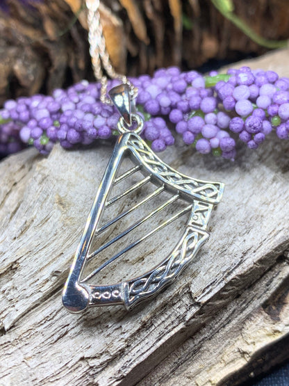 Torlogh Celtic Harp Necklace