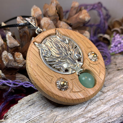 Iroko Forest Wolf Necklace