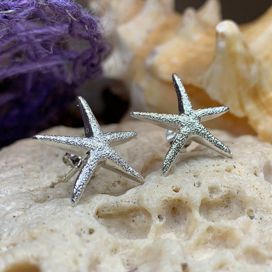 Satin Starfish Earrings