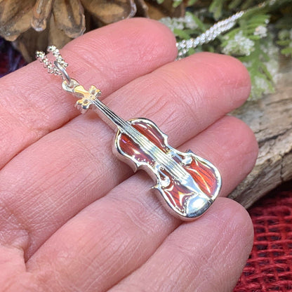 Realistic Fiddle Necklace
