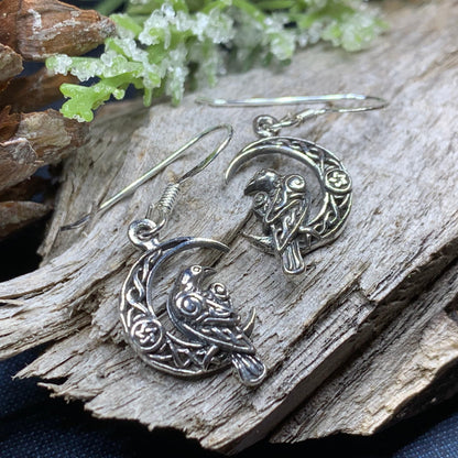 Raven's Moon Celtic Earrings