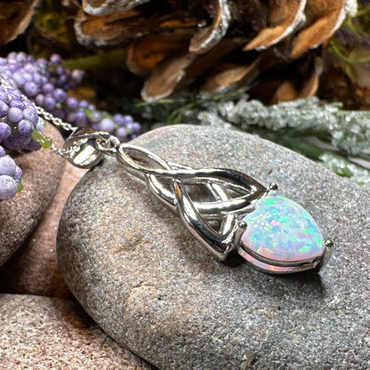 Cayla Opal Celtic Knot Necklace