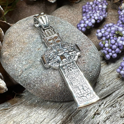 Irish Durrow Celtic Cross Necklace