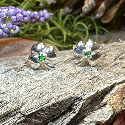 Emerald Shamrock Earrings