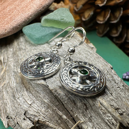 Emerald Shamrock Earrings