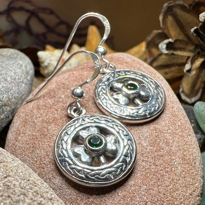 Emerald Shamrock Earrings