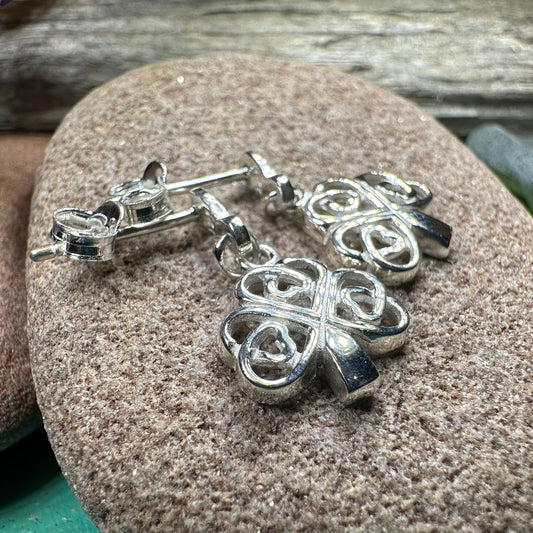 Limerick Celtic Shamrock Post Earrings