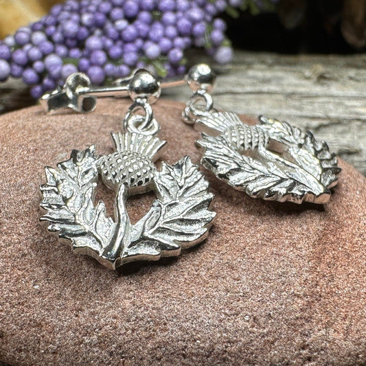 Realistic Thistle Earrings