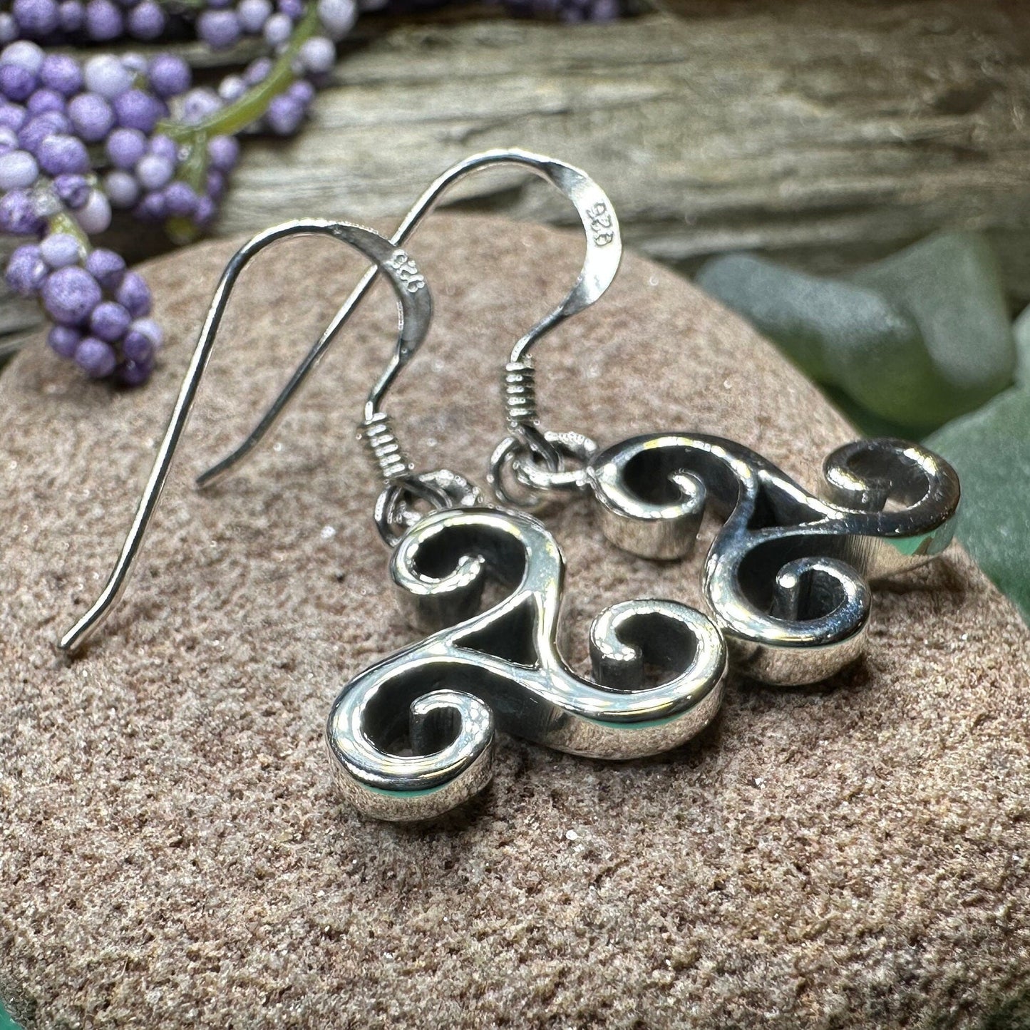 Siôn Celtic Spiral Earrings