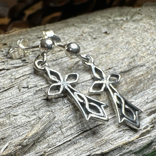 Sweet Celtic Cross Post Earrings