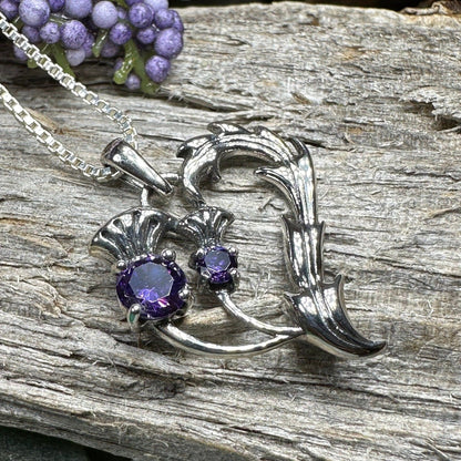 Lovely Dainty Thistle Necklace