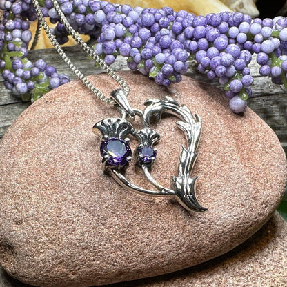 Lovely Dainty Thistle Necklace