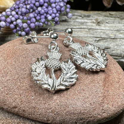 Realistic Thistle Earrings