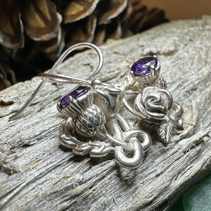 Cyrena Thistle Amethsyt Earrings