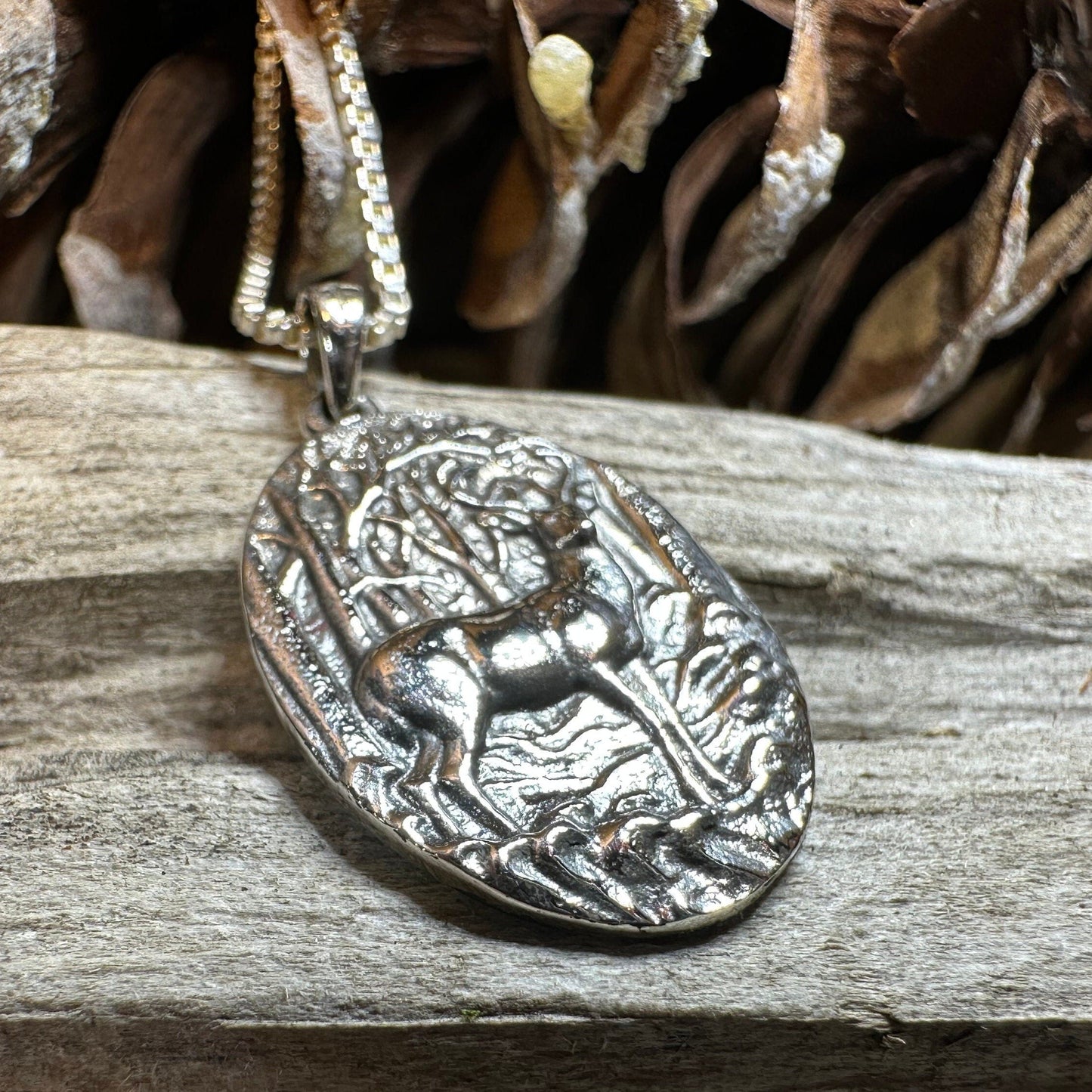 Forest Deep  Stag Necklace