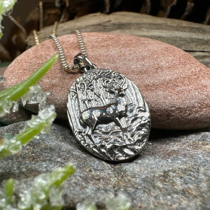Forest Deep  Stag Necklace