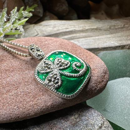 Shannyn Shamrock Enamel Necklace