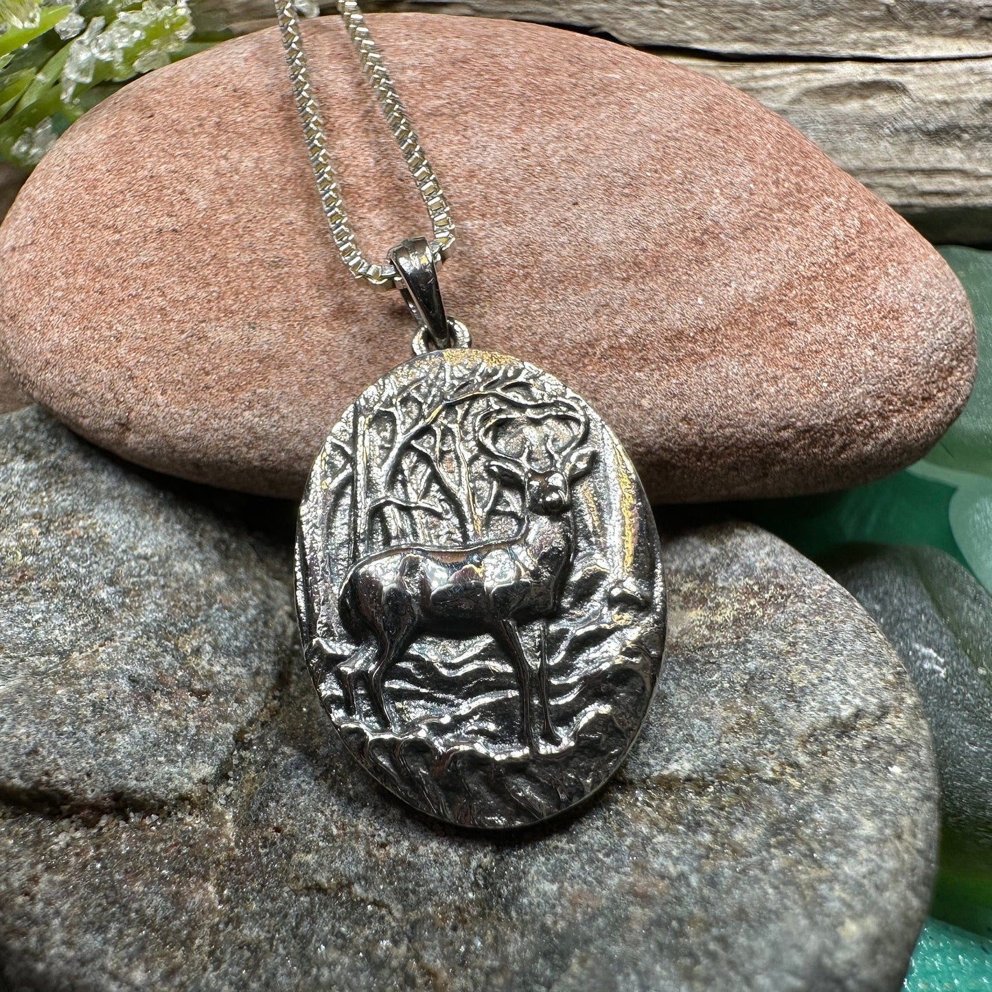 Forest Deep  Stag Necklace