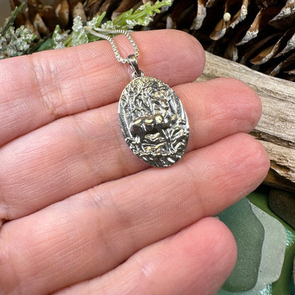 Forest Deep  Stag Necklace
