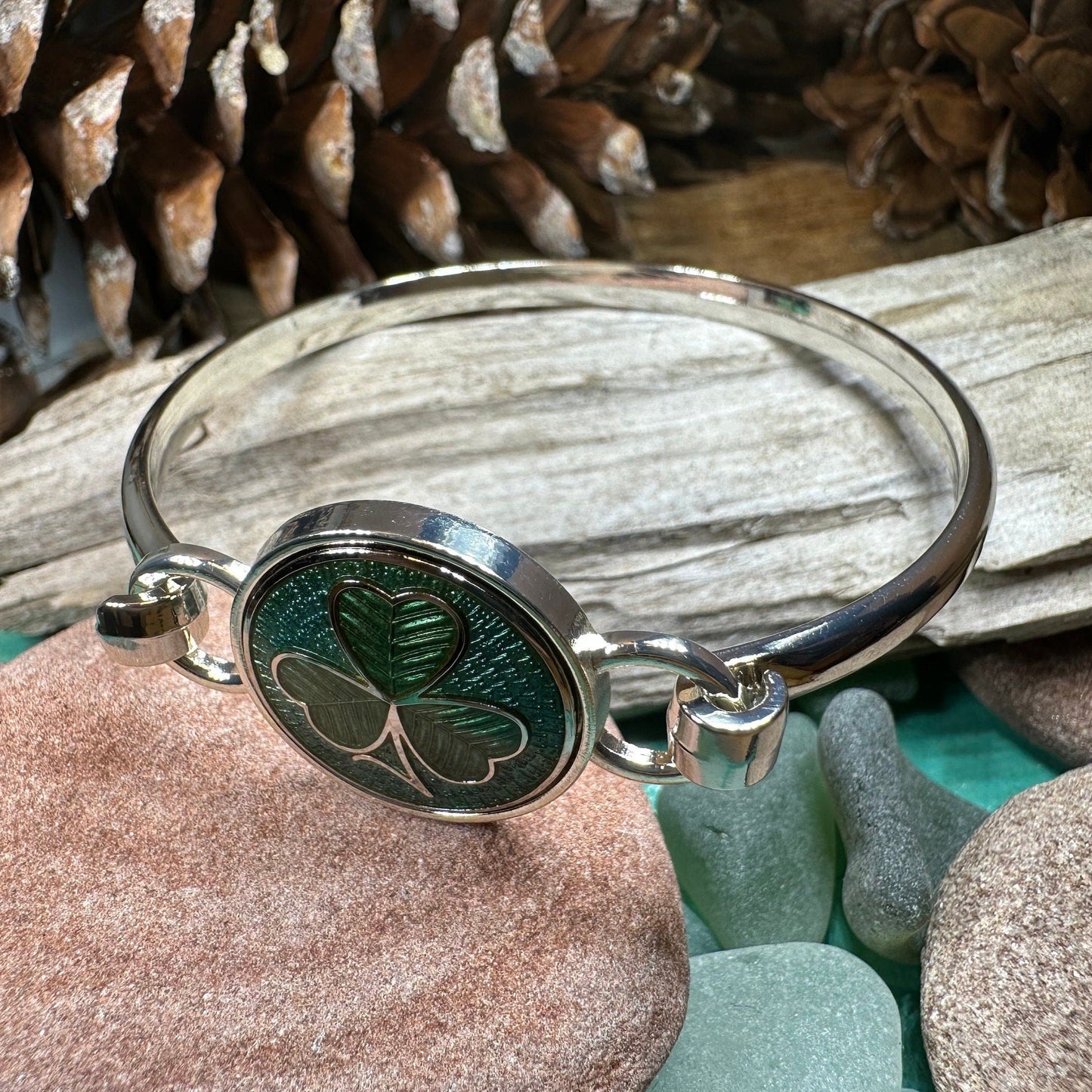 Enamel Shamrock Bracelet