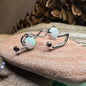 Opal Music Note Stud Earrings