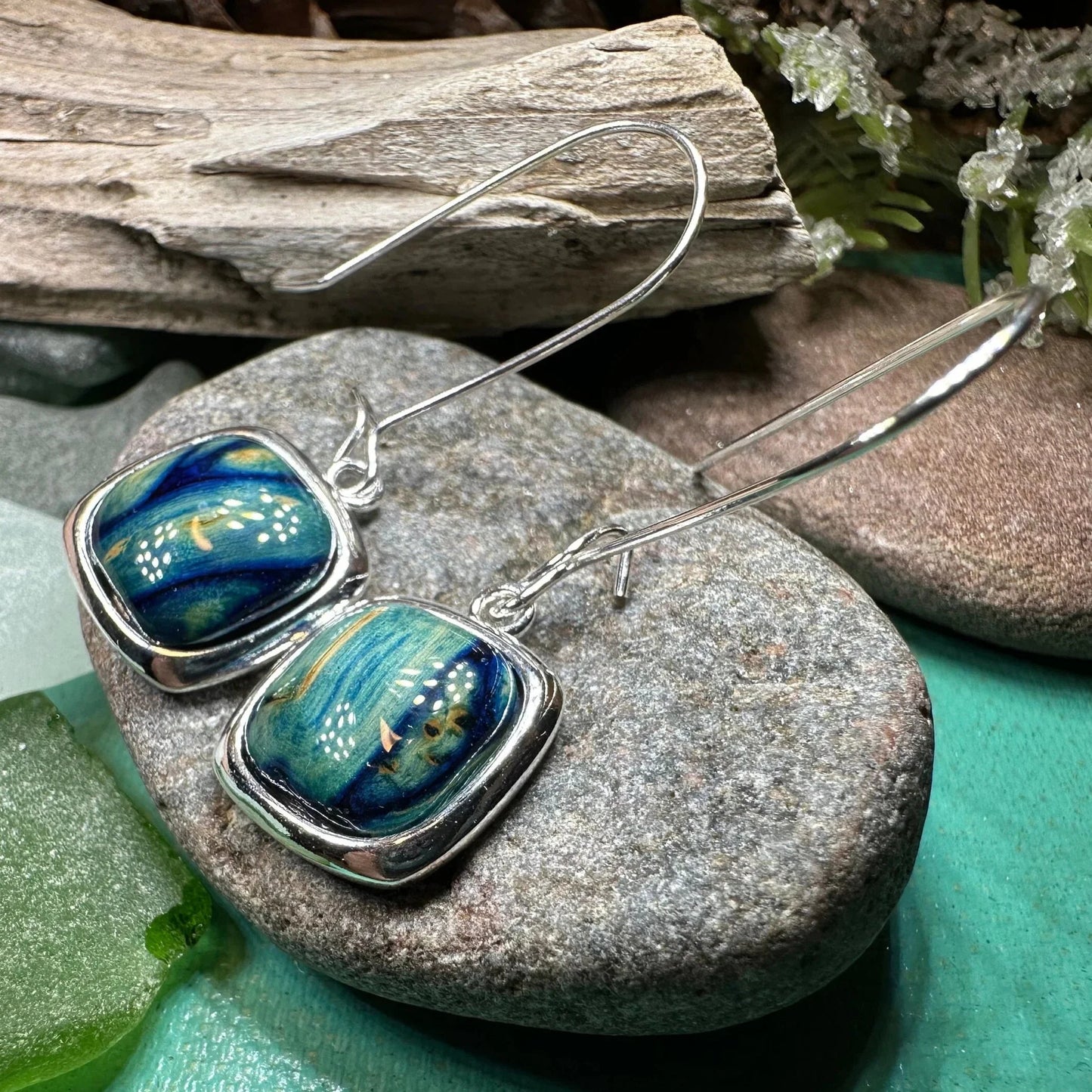 Heathergems Celtic Square Earrings