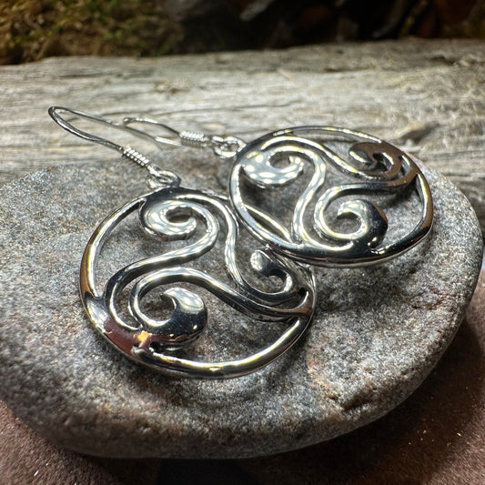 Grianan Celtic Spiral Earrings