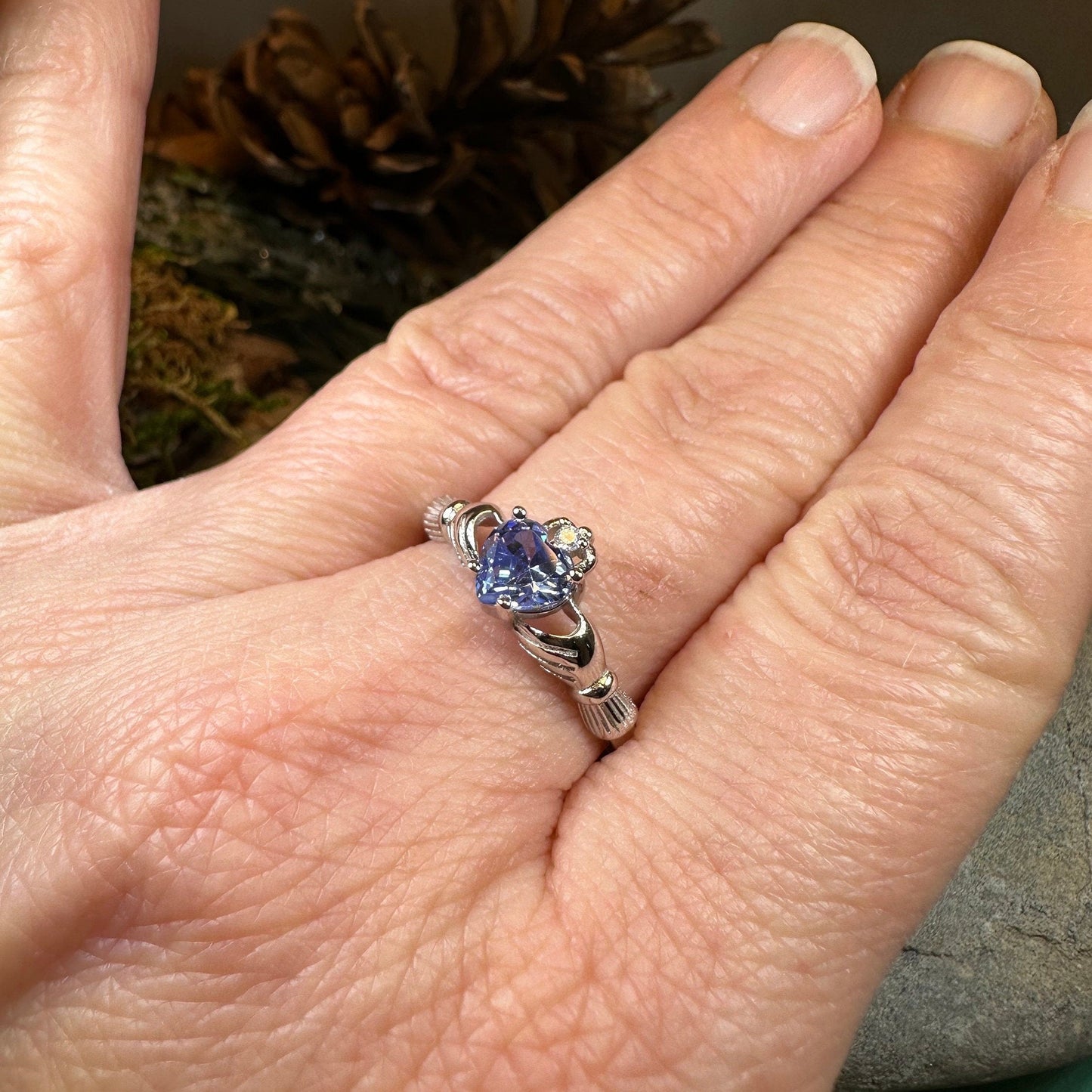 Lavender Claddagh Ring