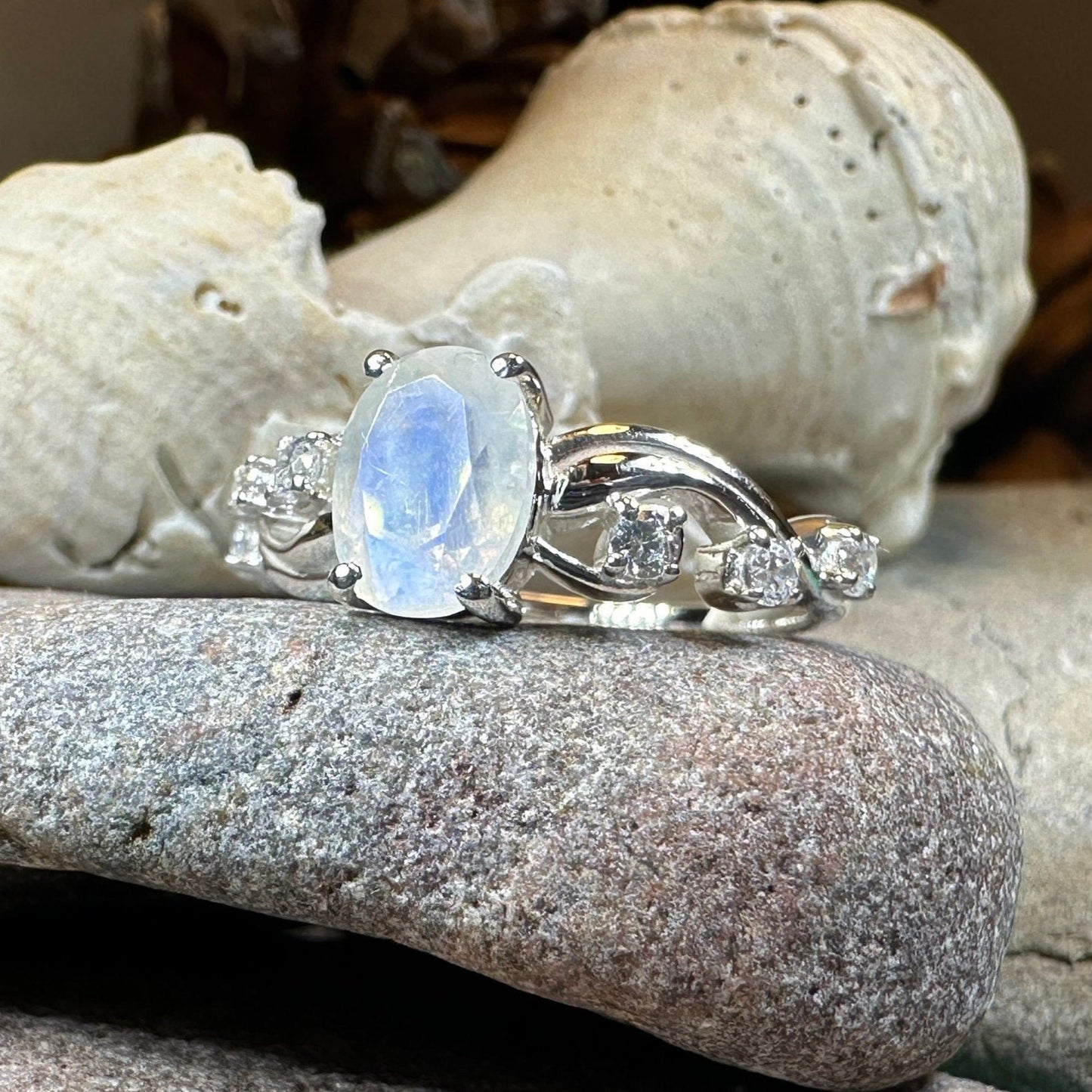 Winter Dawn Moonstone Ring