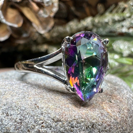 Leithen Mystic Topaz Engagement Ring