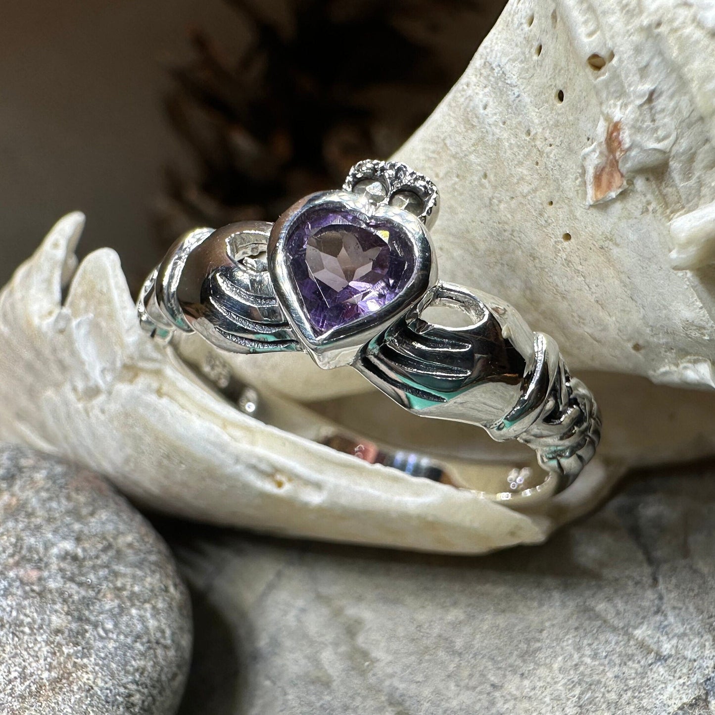 Eriu Marcasite Claddagh Ring