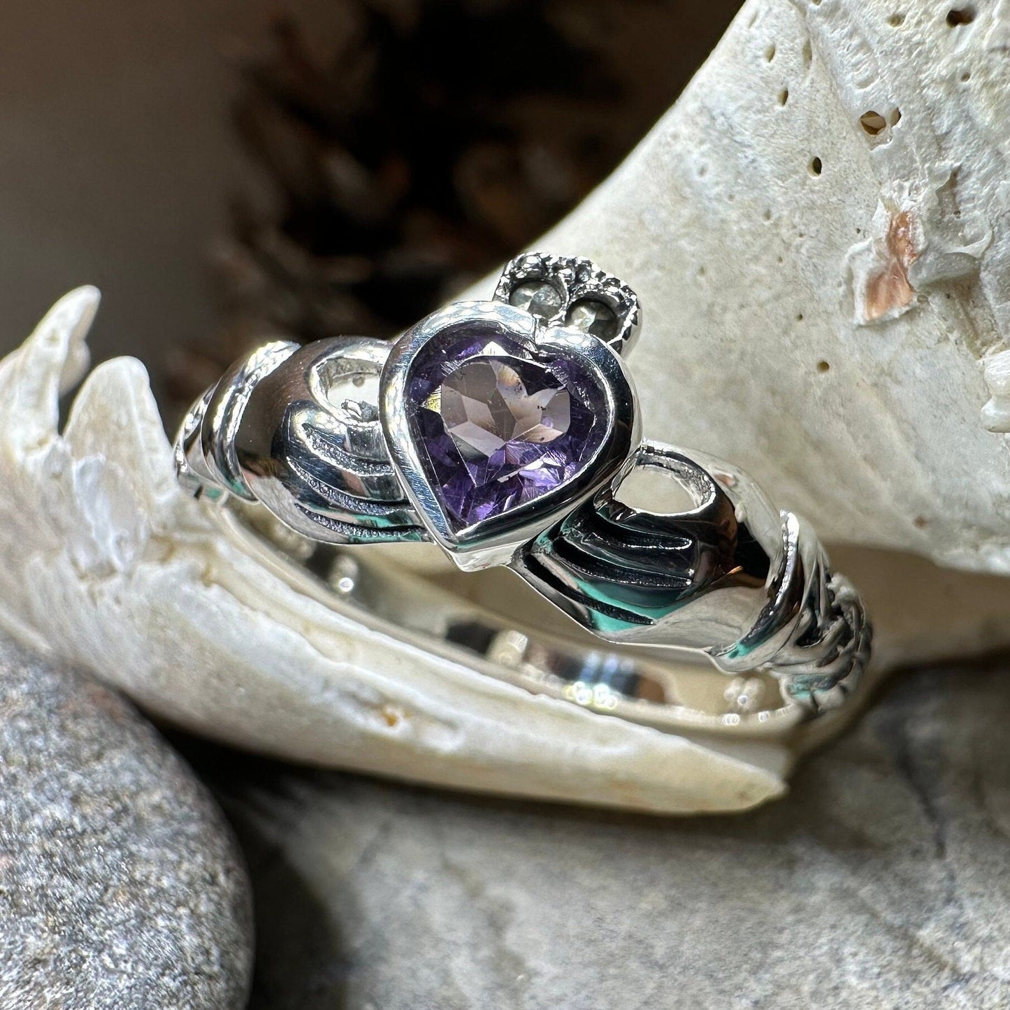 Eriu Marcasite Claddagh Ring